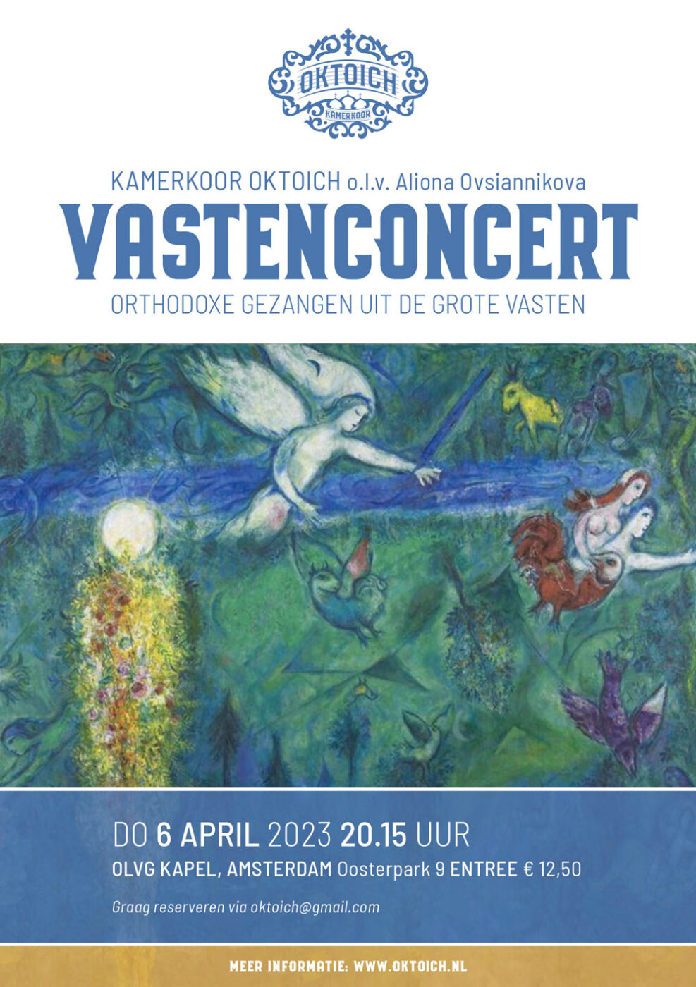 flyer Vastenconcert, 6 april 2023, Amsterdam, linkt naar de concertpagina